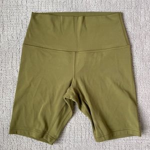 NEVER WORN: LuluLemon Align Shorts 8” Bronze Green